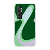 Manitoba Xiaomi Mi Note 10 Lite ile Uyumlu Baskılı Yumuşak Silikon Şeffaf Telefon Kılıfı, Yeşil Desen
