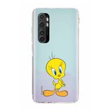 Manitoba Xiaomi Mi Note 10 Lite ile Uyumlu Tweety Tasarımlı Baskılı Şeffaf Telefon Kılıfı