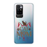 Manitoba Xiaomi Redmi 10 2022 ile Uyumlu Cat Mom Tasarımlı Baskılı Şeffaf Telefon Kılıfı, Silikon, Çok Renkli