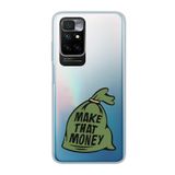 Manitoba Xiaomi Redmi 10 2022 ile Uyumlu Make That Money Tasarımlı Baskılı Şeffaf Telefon Kılıfı, Çok Renkli