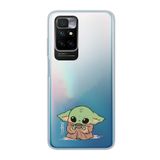 Manitoba Xiaomi Redmi 10 2022 Uyumlu Baby Yoda Tasarımlı Baskılı Şeffaf Telefon Kılıfı