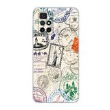 Manitoba Xiaomi Redmi 10 2022 Uyumlu Baskılı Yumuşak Silikon Şeffaf Telefon Kılıfı, Posta Pulu Deseni