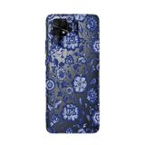 Manitoba Xiaomi Redmi 10C Uyumlu Baskılı Yumuşak Silikon Şeffaf Telefon Kılıfı, Mavi Çiçek Deseni