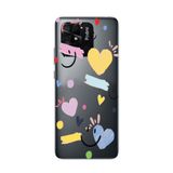Manitoba Xiaomi Redmi 10C Uyumlu Baskılı Yumuşak Silikon Şeffaf Telefon Kılıfı, Renkli Desen