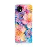 Manitoba Xiaomi Redmi 10C Uyumlu Baskılı Yumuşak Silikon Telefon Kılıfı, Çiçek Desen, Şeffaf