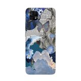 Manitoba Xiaomi Redmi 10C Uyumlu Baskılı Yumuşak Silikon Telefon Kılıfı, Çiçek ve Kelebek Deseni