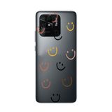 Manitoba Xiaomi Redmi 10C Uyumlu Baskılı Yumuşak Silikon Telefon Kılıfı, Gri, Smiley Desen