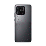 Manitoba Xiaomi Redmi 10C Uyumlu Baskılı Yumuşak Silikon Telefon Kılıfı, Kalp Deseni, Siyah