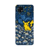 Manitoba Xiaomi Redmi 10C Uyumlu Baskılı Yumuşak Silikon Telefon Kılıfı, Mavi Sarı Desen