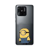 Manitoba Xiaomi Redmi 10C Uyumlu Baskılı Yumuşak Silikon Telefon Kılıfı, Şeffaf, Minion Desen