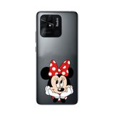 Manitoba Xiaomi Redmi 10C Uyumlu Baskılı Yumuşak Silikon Telefon Kılıfı, Şeffaf, Minnie Mouse Desen