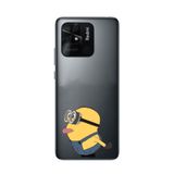 Manitoba Xiaomi Redmi 10C Uyumlu Baskılı Yumuşak Silikon Telefon Kılıfı, Şeffaf, Minyon Desen
