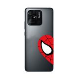 Manitoba Xiaomi Redmi 10C Uyumlu Baskılı Yumuşak Silikon Telefon Kılıfı, Şeffaf, Örümcek Adam Deseni