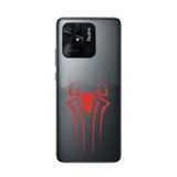 Manitoba Xiaomi Redmi 10C Uyumlu Baskılı Yumuşak Silikon Telefon Kılıfı, Şeffaf, Örümcek Deseni
