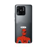 Manitoba Xiaomi Redmi 10C Uyumlu Baskılı Yumuşak Silikon Telefon Kılıfı, Şeffaf, Spiderman Desen