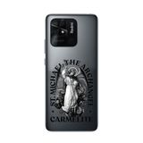 Manitoba Xiaomi Redmi 10C Uyumlu Baskılı Yumuşak Silikon Telefon Kılıfı, St. Michael Archangel Carmelite Desen, Şeffaf