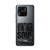 Manitoba Xiaomi Redmi 10C Uyumlu Baskılı Yumuşak Silikon Telefon Kılıfı, Vintage Soul Desen, Şeffaf