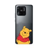 Manitoba Xiaomi Redmi 10C Uyumlu Baskılı Yumuşak Silikon Telefon Kılıfı, Winnie the Pooh Desen, Şeffaf