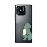 Manitoba Xiaomi Redmi 10C Uyumlu Baskılı Yumuşak Silikon Telefon Kılıfı, Yeşil Dinozor Desen