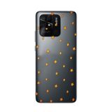 Manitoba Xiaomi Redmi 10C Uyumlu Baskılı Yumuşak Silikon Telefon Kılıfı, Yıldız Desen, Şeffaf