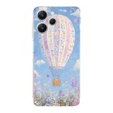 Manitoba Xiaomi Redmi 12 Uyumlu Baskılı Yumuşak Silikon Şeffaf Telefon Kılıfı, Çiçek Balon Deseni
