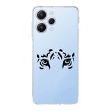 Manitoba Xiaomi Redmi 12 Uyumlu Baskılı Yumuşak Silikon Şeffaf Telefon Kılıfı, Kaplan Deseni