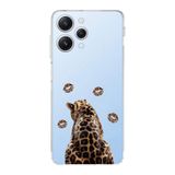 Manitoba Xiaomi Redmi 12 Uyumlu Baskılı Yumuşak Silikon Şeffaf Telefon Kılıfı, Leopar Desen