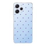 Manitoba Xiaomi Redmi 12 Uyumlu Baskılı Yumuşak Silikon Şeffaf Telefon Kılıfı, Mor Kalp Deseni