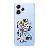 Manitoba Xiaomi Redmi 12 Uyumlu Cool Dude Tasarımlı Şeffaf Telefon Kılıfı, Çok Renkli