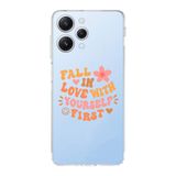 Manitoba Xiaomi Redmi 12 Uyumlu Fall In Love Tasarımlı Şeffaf Telefon Kılıfı, Çok Renkli