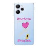 Manitoba Xiaomi Redmi 12 Uyumlu Heart Break Tasarımlı Şeffaf Telefon Kılıfı, Çok Renkli