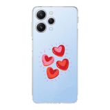 Manitoba Xiaomi Redmi 12 Uyumlu Kalpler Tasarımlı Baskılı Şeffaf Telefon Kılıfı