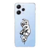 Manitoba Xiaomi Redmi 12 Uyumlu Kuru Kafa Tasarımlı Baskılı Şeffaf Telefon Kılıfı