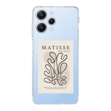 Manitoba Xiaomi Redmi 12 Uyumlu Matisse Tasarımlı Şeffaf Telefon Kılıfı, Çok Renkli