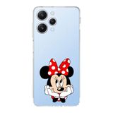 Manitoba Xiaomi Redmi 12 Uyumlu Minnie Mouse Tasarımlı Şeffaf Silikon Telefon Kılıfı, Çok Renkli
