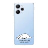 Manitoba Xiaomi Redmi 12 Uyumlu Overthinking Tasarımlı Şeffaf Telefon Kılıfı, Silikon, Çok Renkli