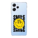 Manitoba Xiaomi Redmi 12 Uyumlu Smile Tasarımlı Şeffaf Telefon Kılıfı, Silikon, Çok Renkli