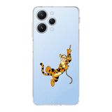 Manitoba Xiaomi Redmi 12 Uyumlu Tiger Tasarımlı Şeffaf Telefon Kılıfı, Silikon, Çok Renkli