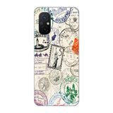 Manitoba Xiaomi Redmi 12C Uyumlu Baskılı Yumuşak Silikon Şeffaf Telefon Kılıfı, Pul Desenli