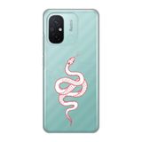 Manitoba Xiaomi Redmi 12C Uyumlu Baskılı Yumuşak Silikon Şeffaf Telefon Kılıfı, Yeşil Desen