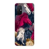 Manitoba Xiaomi Redmi 12C Uyumlu Baskılı Yumuşak Silikon Telefon Kılıfı, At Deseni, Şeffaf