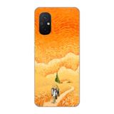 Manitoba Xiaomi Redmi 12C Uyumlu Baskılı Yumuşak Silikon Telefon Kılıfı, Desen, Turuncu-Sarı