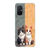 Manitoba Xiaomi Redmi 12C Uyumlu Baskılı Yumuşak Silikon Telefon Kılıfı, Kedi Deseni