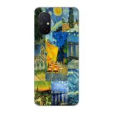 Manitoba Xiaomi Redmi 12C Uyumlu Baskılı Yumuşak Silikon Telefon Kılıfı, Van Gogh Deseni