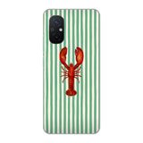 Manitoba Xiaomi Redmi 12C Uyumlu Baskılı Yumuşak Silikon Telefon Kılıfı, Yeşil Çizgili, Istakoz Deseni