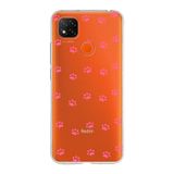 Manitoba Xiaomi Redmi 9C / 10A Uyumlu Baskılı Yumuşak Silikon Şeffaf Telefon Kılıfı, Turuncu, Paw Desen