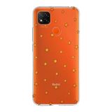 Manitoba Xiaomi Redmi 9C / 10A Uyumlu Baskılı Yumuşak Silikon Şeffaf Telefon Kılıfı, Yıldız Desen, Turuncu