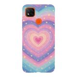 Manitoba Xiaomi Redmi 9C / 10A Uyumlu Baskılı Yumuşak Silikon Telefon Kılıfı, Kalp ve Yıldız Deseni, Renkli