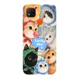 Manitoba Xiaomi Redmi 9C / 10A Uyumlu Baskılı Yumuşak Silikon Telefon Kılıfı, Kedi Deseni