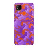 Manitoba Xiaomi Redmi 9C / 10A Uyumlu Baskılı Yumuşak Silikon Telefon Kılıfı, Mor-Turuncu Desen
